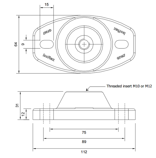 Isoflex GPM7-12 (70) General Purpose Mount