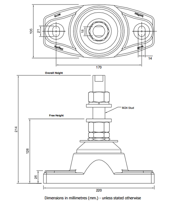 Isoflex M110-24 S (80) Marine Engine Mount