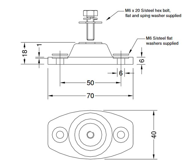 Isoflex M5-6 (60) Light Machinery Mount