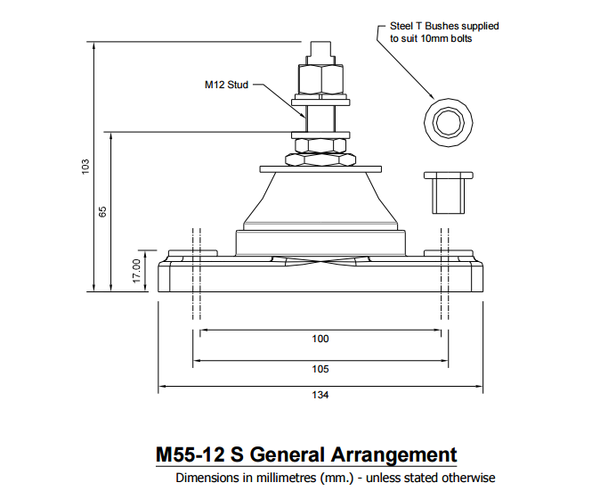 Isoflex M55-12S (50) Marine Engine Mount