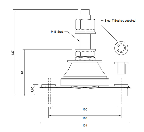 Isoflex M55-16S (70) Marine Engine Mount