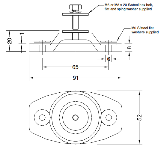 Isoflex M6-6 (75) Light Machinery Mount
