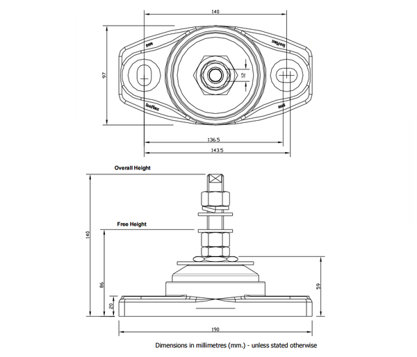 Isoflex M85-16 S (50) Marine Engine Mount