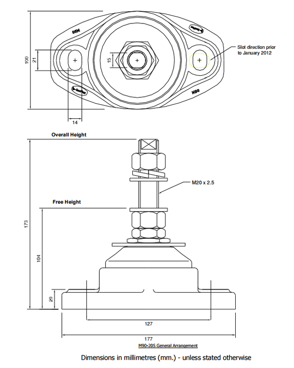 Isoflex M90-20 S (75) Marine Engine Mount